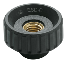 E+G BT.FP-ESD Fluted grip knob 